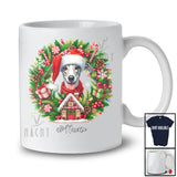 Personalized Custom Name Santa Whippet; Lovely Christmas Mistletoe Pajama Family Group T-Shirt
