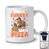 Personalized Custom Name Save A Turkey Eat A Pizza; Awesome Thanksgiving Food; Fall Family T-Shirt