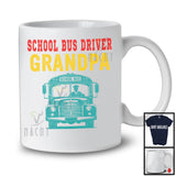 Personalized Custom Name School Bus Driver Grandpa, Amazing Father's Day Vintage, Family T-Shirt