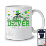 Personalized Custom Name School Bus Driver; Fantastic St. Patrick's Day Leprechaun Skeleton T-Shirt