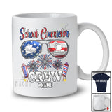 Personalized Custom Name School Counselor Crew, Joyful 4th Of July Sunglasses, Careers Patriotic T-Shirt