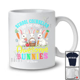 Personalized Custom Name School Counselor Of The Most Awesome Bunnies; Lovely Easter 3 Bunnies T-Shirt