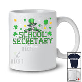 Personalized Custom Name School Secretary; Fantastic St. Patrick's Day Leprechaun Skeleton T-Shirt