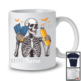 Personalized Custom Name Scuba Diver Skeleton, Horror Halloween Costume Careers Group T-Shirt