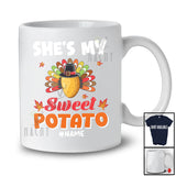 Personalized Custom Name She's My Sweet Potato; Happy Thanksgiving Potato Turkey; Couple T-Shirt