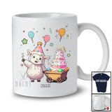 Personalized Custom Name Sheep with Cake; Lovely Birthday Party Animal Lover T-Shirt