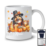 Personalized Custom Name Sheltie Coffee Smoothie, Lovely Thanksgiving Pumpkin Drinks T-Shirt