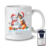 Personalized Custom Name Shelties Build Snowman; Lovely Snow Santa Shelties; Family T-Shirt