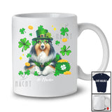 Personalized Custom Name Shelties Leprechaun Glasses; Amusing St. Patrick's Day Shamrock T-Shirt