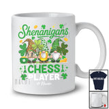 Personalized Custom Name Shenanigans Chess Player; Lovely St. Patrick's Day 3 Leopard Gnomes T-Shirt