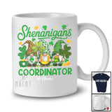 Personalized Custom Name Shenanigans Coordinator; Lovely St. Patrick's Day 3 Leopard Gnomes T-Shirt