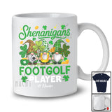 Personalized Custom Name Shenanigans Footgolf Player; Lovely St. Patrick's Day 3 Leopard Gnomes T-Shirt