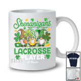 Personalized Custom Name Shenanigans Lacrosse Player; Lovely St. Patrick's Day 3 Leopard Gnomes T-Shirt