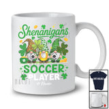 Personalized Custom Name Shenanigans Soccer Player; Lovely St. Patrick's Day 3 Leopard Gnomes T-Shirt