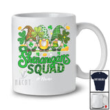 Personalized Custom Name Shenanigans Squad; Proud St. Patrick's Day 3 Leopard Gnomes; Shamrock T-Shirt