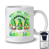 Personalized Custom Name Shenanigans With My Gnomies; Happy St. Patrick's Day 3 Gnomes Rainbow T-Shirt