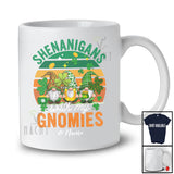 Personalized Custom Name Shenanigans With My Gnomies; Joyful St. Patrick's Day 3 Gnomes Retro T-Shirt