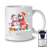 Personalized Custom Name Shiba Inu Build Snowman; Lovely Snow Santa Shiba Inu; Family T-Shirt