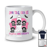 Personalized Custom Name Shih Tzus Because People Creepy; Lovely Halloween Ghost Boo Owner T-Shirt