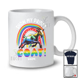 Personalized Custom Name Show My Pride Goat; Adorable LGBTQ Pride Gay Rainbow T-Shirt