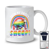 Personalized Custom Name Show My Pride Sheep; Adorable LGBTQ Pride Gay Rainbow T-Shirt