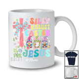 Personalized Custom Name Silly Rabbit Easter Is For Jesus; Lovely Cross Three Bunny Gnomes T-Shirt