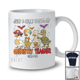 Personalized Custom Name Silly Squad Of Chemistry Teacher; Humorous Halloween Goose Farmer T-Shirt