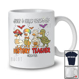 Personalized Custom Name Silly Squad Of History Teacher; Humorous Halloween Goose Farmer T-Shirt
