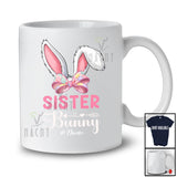 Personalized Custom Name Sister Bunny; Lovely Easter Bunny Face Egg Hunt; Girls Women Family T-Shirt