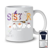Personalized Custom Name Sister; Spooky Halloween Boo Ghost Witch Sister; Family Group T-Shirt