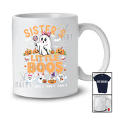 Personalized Custom Name Sister's Little Boos; Lovely Halloween Sister Boo Ghost Pumpkin; Family T-Shirt