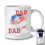 Personalized Custom Name Skateboarding Dad Definition; Joyful Father's Day Vintage US Flag T-Shirt