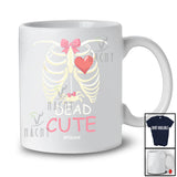 Personalized Custom Name Skeleton Rib Cage Girl Women; Lovely Halloween X-Ray Bow Tie Skeleton T-Shirt