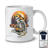 Personalized Custom Name Skeleton Video Gaming; Awesome Halloween Moon Gamer T-Shirt