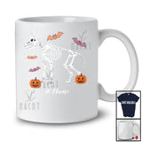 Personalized Custom Name Skeleton Wolf; Creepy Halloween Pumpkin Candy; Boys Family T-Shirt