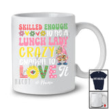 Personalized Custom Name Skilled Enough To Be A Lunch Lady Crazy; Lovely Gnomes Flowers T-Shirt