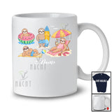 Personalized Custom Name Sloth Beach Collection; Lovely Summer Vacation Chill Swimming T-Shirt