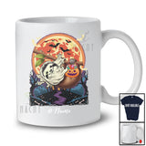 Personalized Custom Name Sloth Ghost With Pumpkin Candy; Scary Halloween Moon Sloth T-Shirt