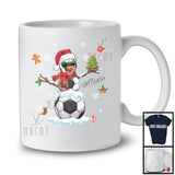 Personalized Custom Name Soccer Santa Snowman Cosplay; Joyful Christmas Sport Player Team T-Shirt