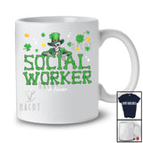 Personalized Custom Name Social Worker; Fantastic St. Patrick's Day Leprechaun Skeleton T-Shirt