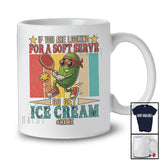 Personalized Custom Name Soft Serve Get Ice Cream; Joyful Pickle Pickleballs Player; Vintage Retro T-Shirt