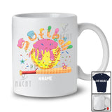 Personalized Custom Name Softball; Joyful Softball Ball Player Ice Cream Drip; Girls Women Sport T-Shirt