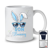 Personalized Custom Name Son Bunny; Lovely Easter Bunny Face Sunglasses; Boys Men Family T-Shirt