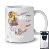 Personalized Custom Name Son; Horror Halloween Costume Moon Boo Ghost; Family Group T-Shirt