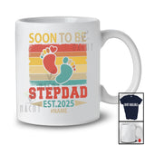 Personalized Custom Name Soon To Be Stepdad 2025; Lovely Father's Day Pregnancy; Vintage Retro T-Shirt