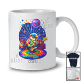 Personalized Custom Name Sparrow Disco Sunglasses Playing Rock Guitar; Joyful Guitarist Music T-Shirt