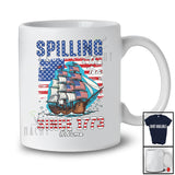 Personalized Custom Name Spilling The Tea Since 1773; Awesome 4th of July US Flag; Patriotic T-Shirt