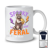 Personalized Custom Name Spooky And Feral; Lovely Halloween Raccoon Raccoon Eating Taco T-Shirt