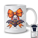 Personalized Custom Name Spooky Aunt; Creepy Halloween Bat Bow Tie; Women Family Group T-Shirt