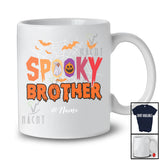Personalized Custom Name Spooky Brother; Creepy Halloween Spider Web Boo Pumpkin; Family T-Shirt